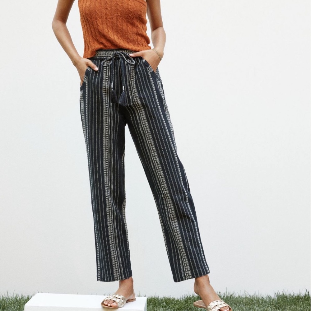 Anthropologie Essential Trousers XL Black & White